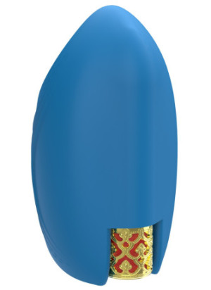 Masturbateur vibrant bleu en silicone, USB MILO - WS-NV524